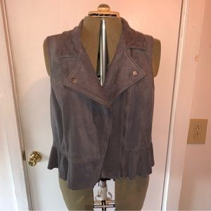 Slate Blue Suede Vest